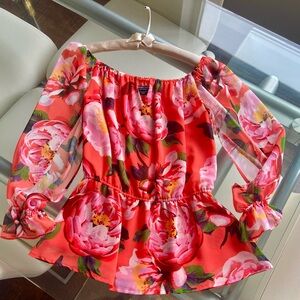 Marciano Vibrant Floral Blouse